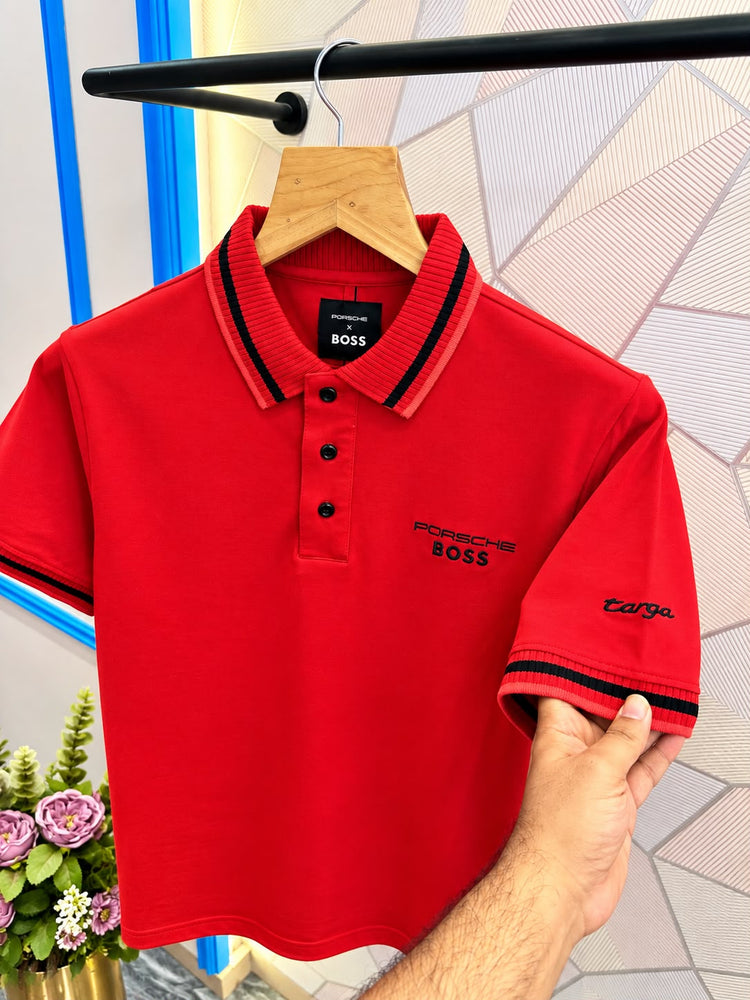Hugo Boss Premium Polo T-Shirt for Men | Compact Cotton Lycra