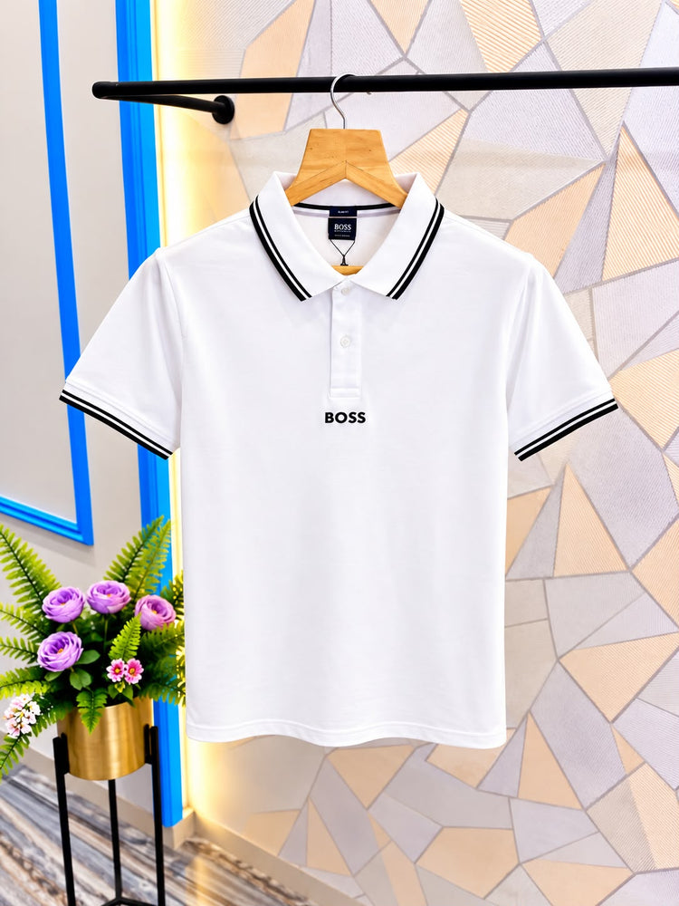 Hugo Boss Premium Polo T-Shirt for Men | Compact Cotton Lycra