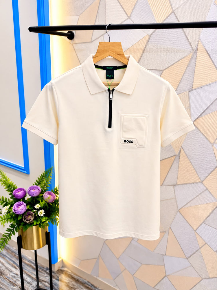 Hugo Boss Premium Polo T-Shirt for Men | Compact Cotton Lycra