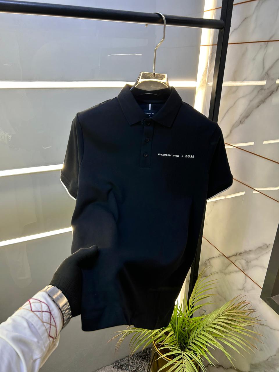 Boss Porsche Polo Neck Extra Premium Tshirt 1829