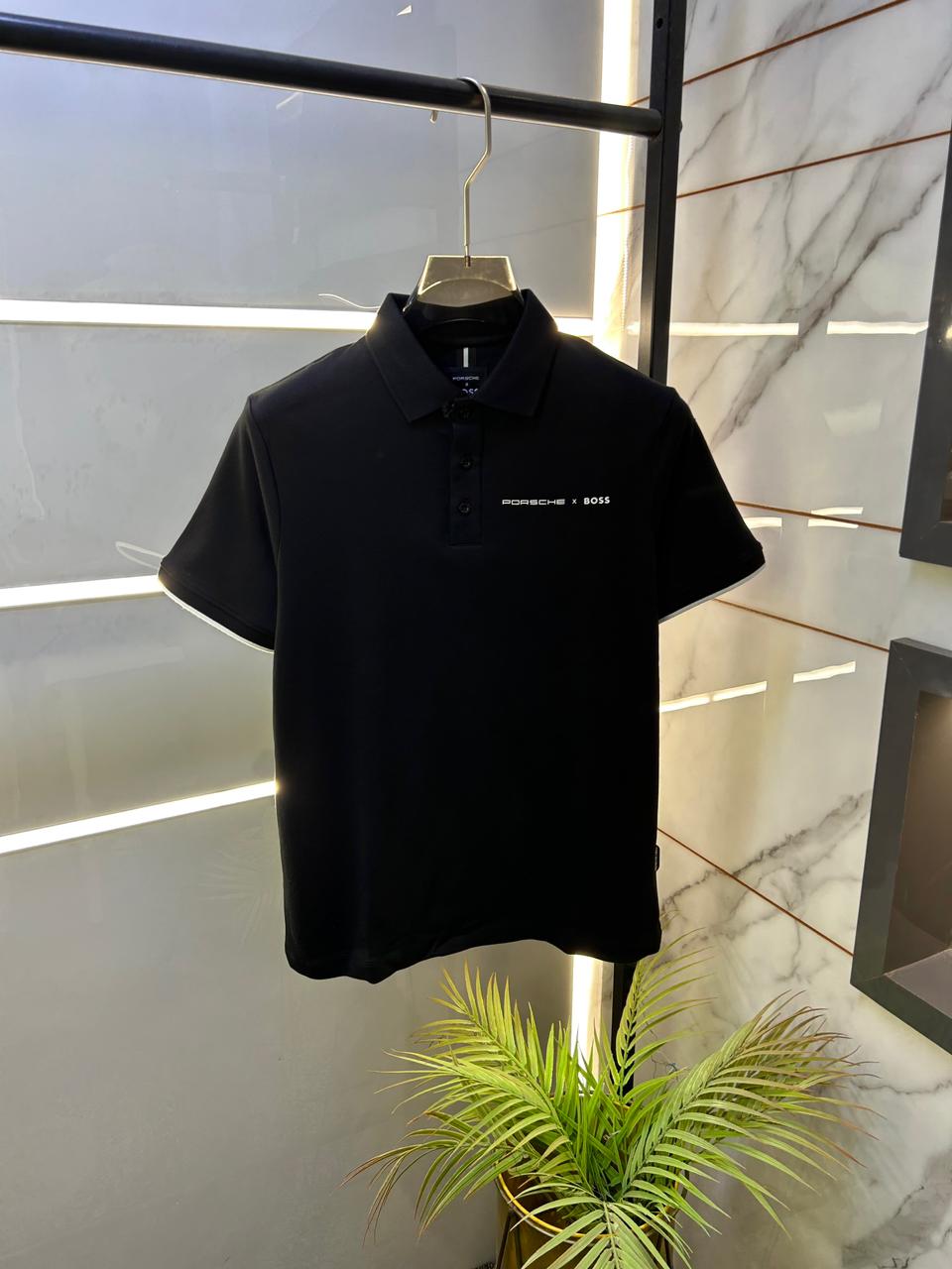 Boss Porsche Polo Neck Extra Premium Tshirt 1829