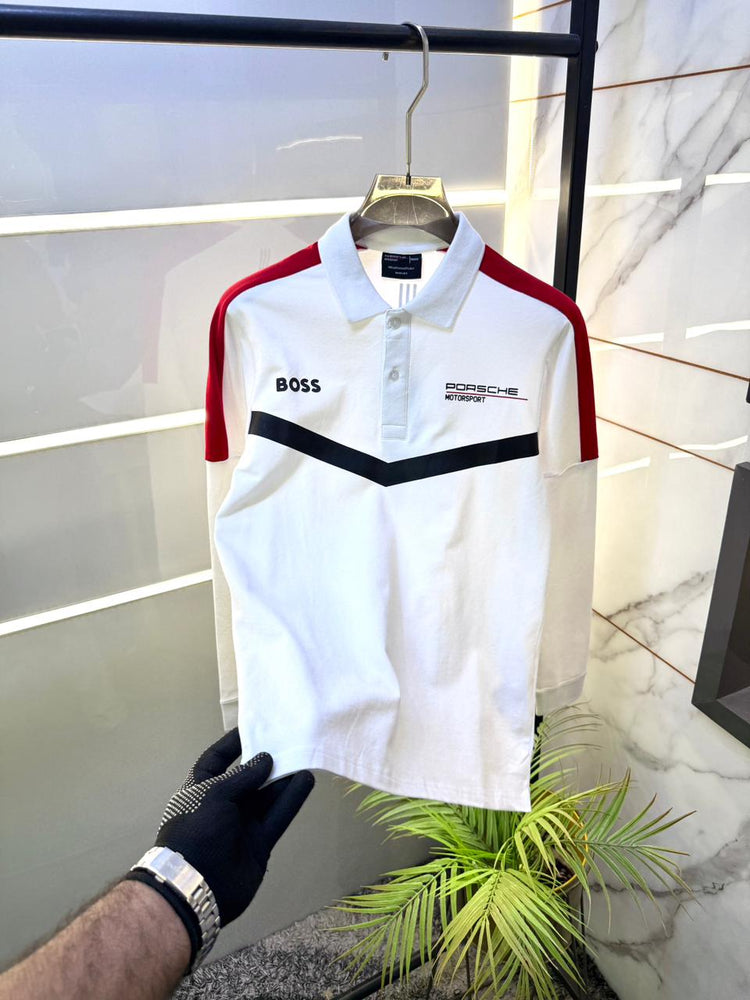 - Boss Porsche Polo Neck Extra Premium Tshirt-1829