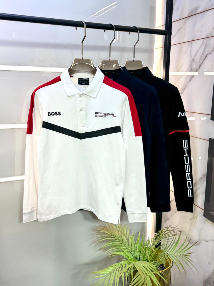 - Boss Porsche Polo Neck Extra Premium Tshirt-1829