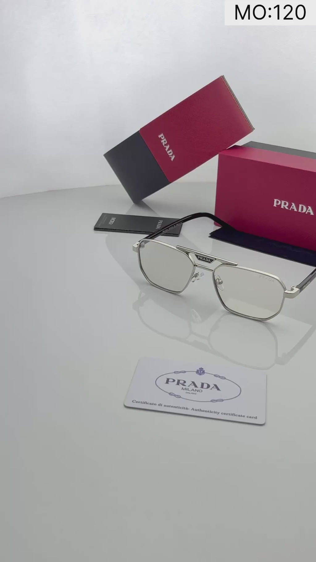 Prada 120 Silver Plano
