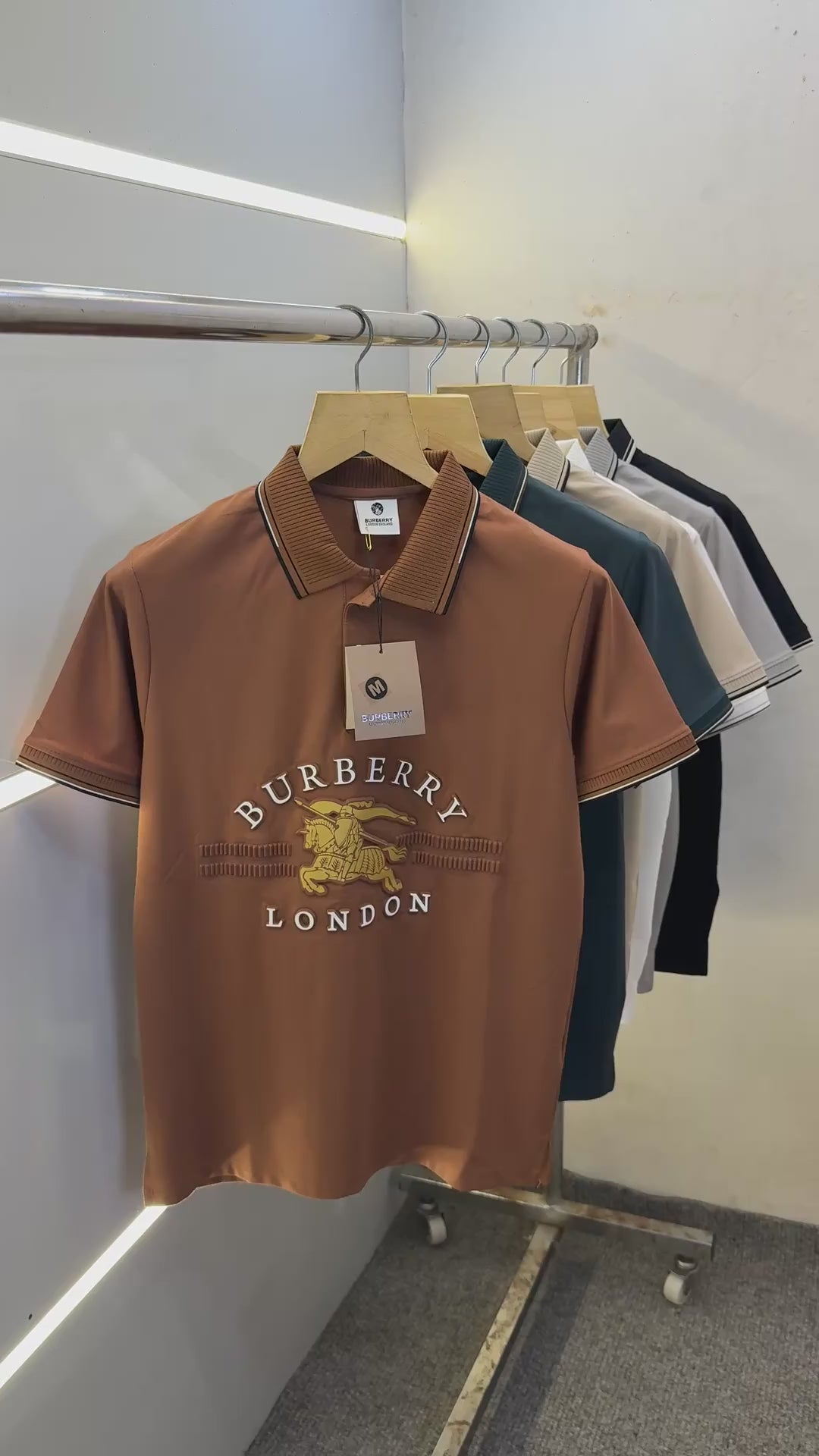 Premium Burberry Imported Polo T-Shirt – Cotton Lycra Store Article