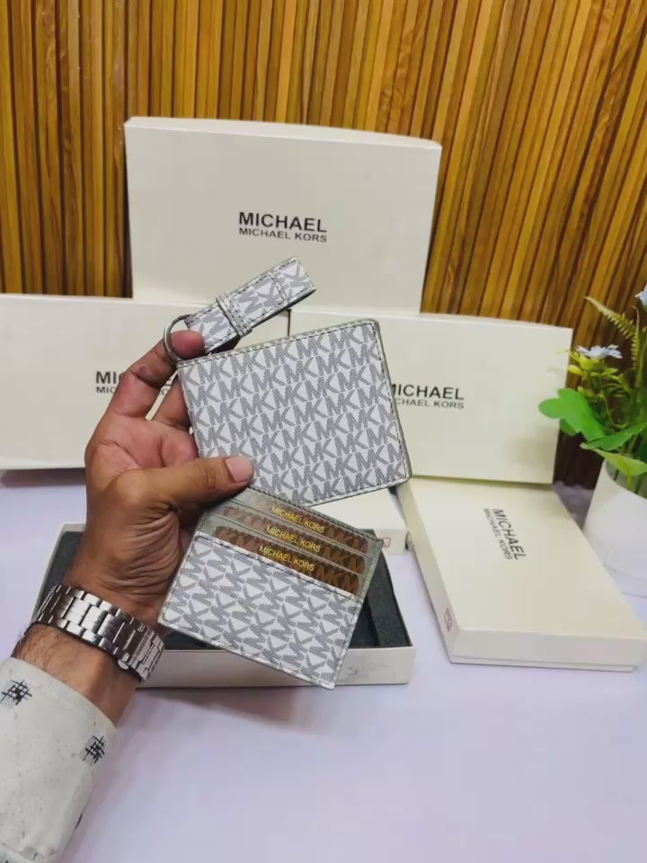 Michael Kors Premium Leather Wallet Combo With Original Brand Box