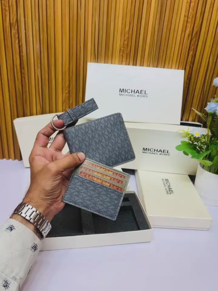 Michael Kors Premium Leather Wallet Combo With Original Brand Box