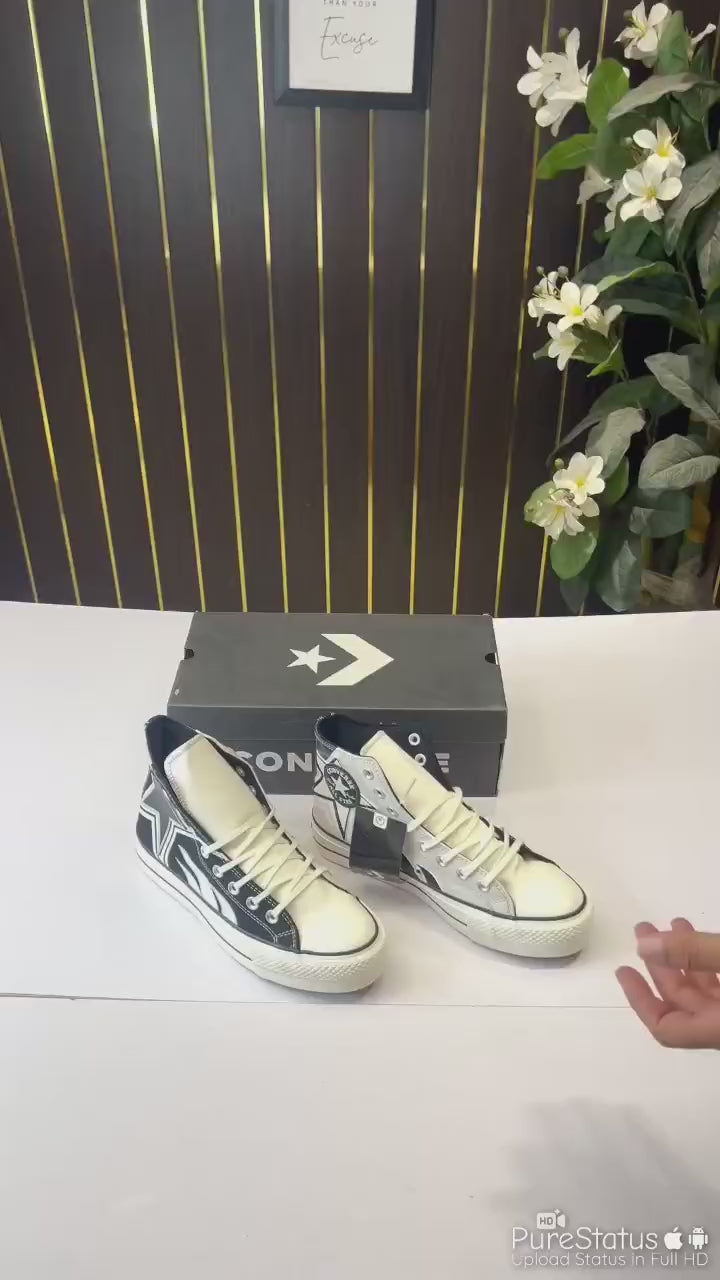 Converse Chuck Taylor All Star Lift High racer sneakers grey/black