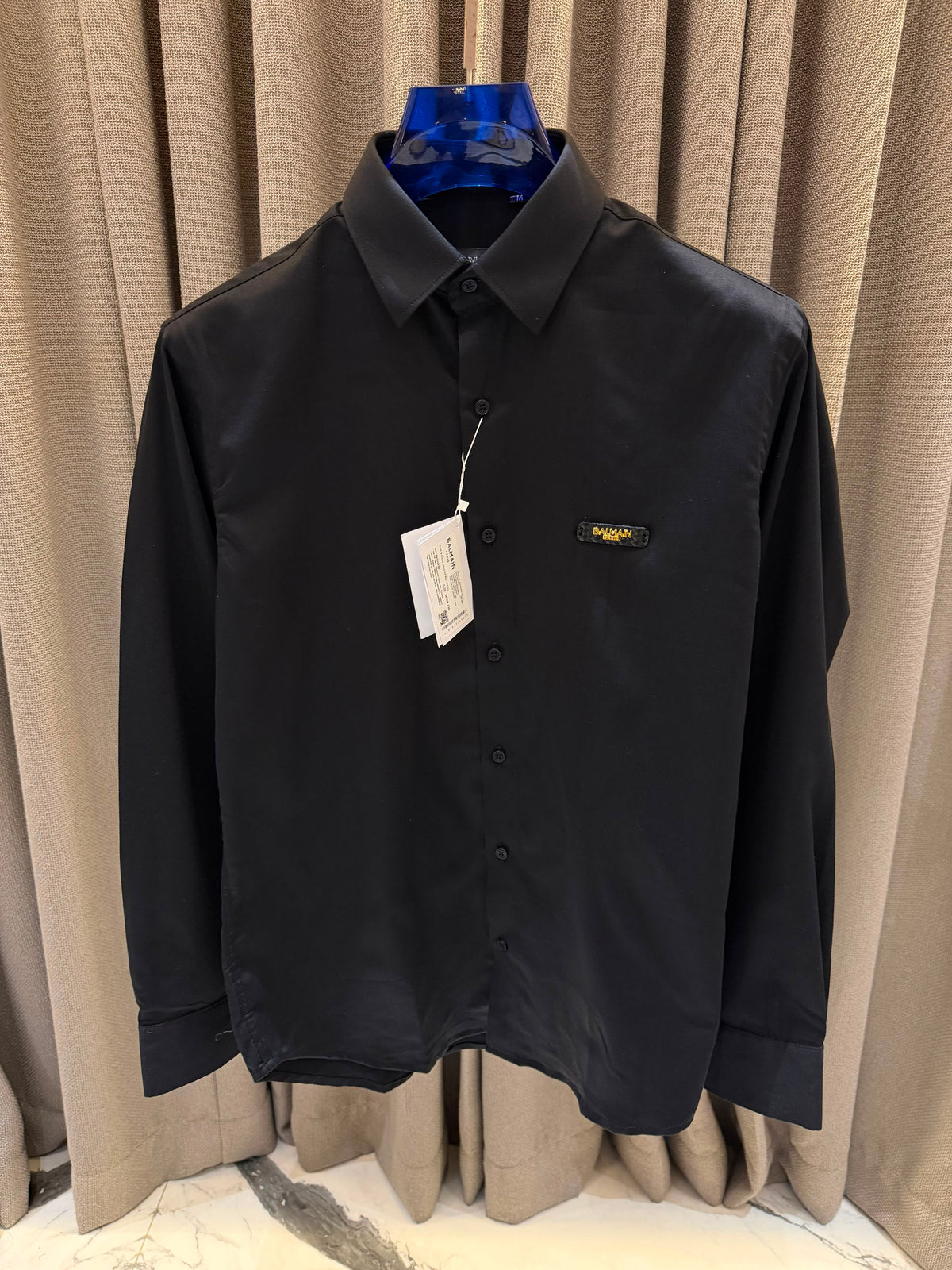 Balmain Patch Printed Premium Shirt for Men – Ghiza Cotton Lycra