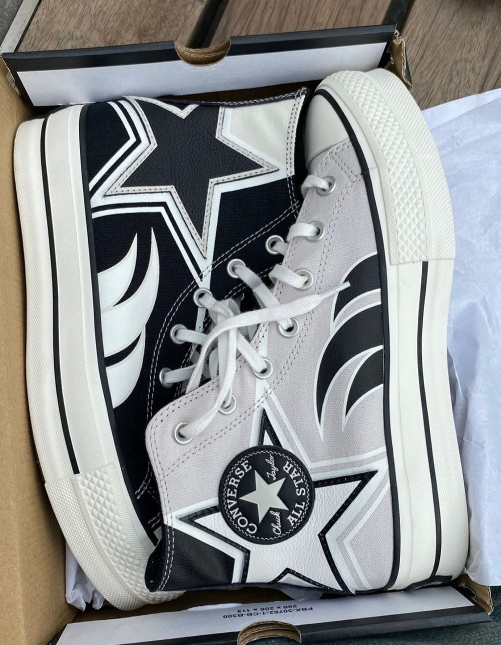 Converse Chuck Taylor All Star Lift High racer sneakers grey/black