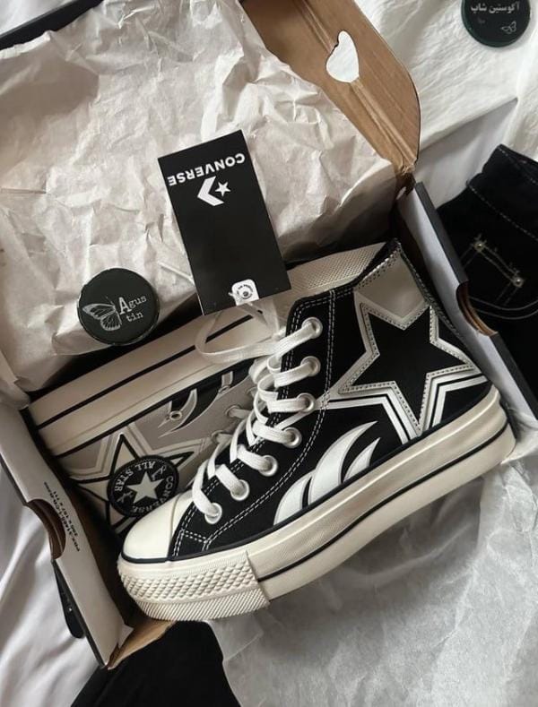 Converse Chuck Taylor All Star Lift High racer sneakers grey/black