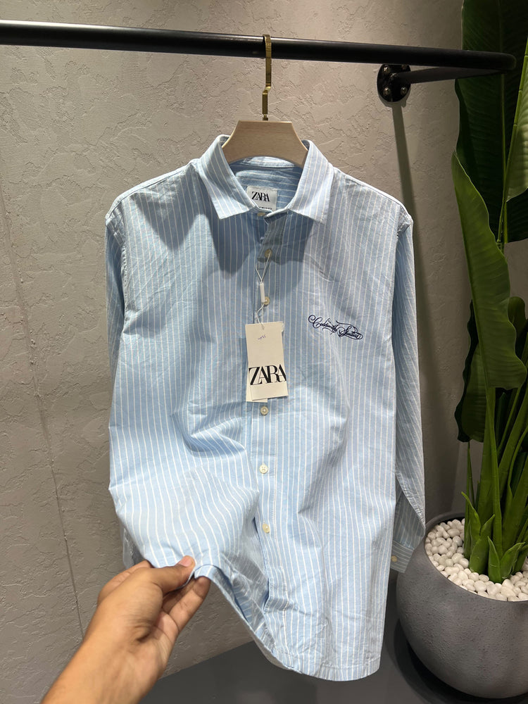 ZARA Front & Back Printed Shirt – Premium Imported Cotton Lycra Boxy Fit