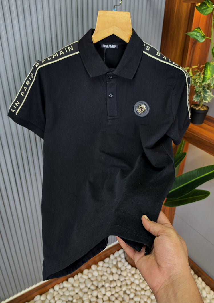 BALMAIN Premium Polo T-Shirt for Men – 260 GSM Cotton Mattie Product Code: T14