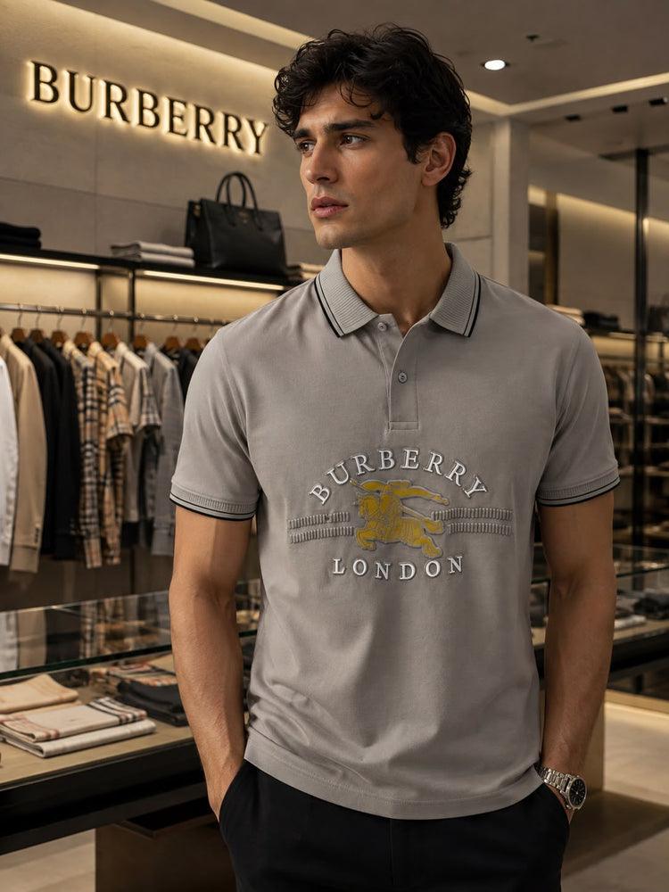 Premium Burberry Imported Polo T-Shirt – Cotton Lycra Store Article