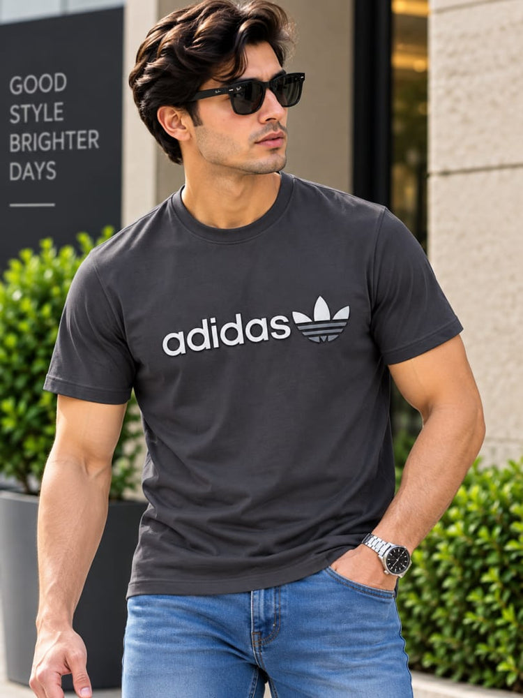 Adidas Premium Round Neck T-Shirt for Men – Soft Compact Cotton Lycra  Product Code: SC1062