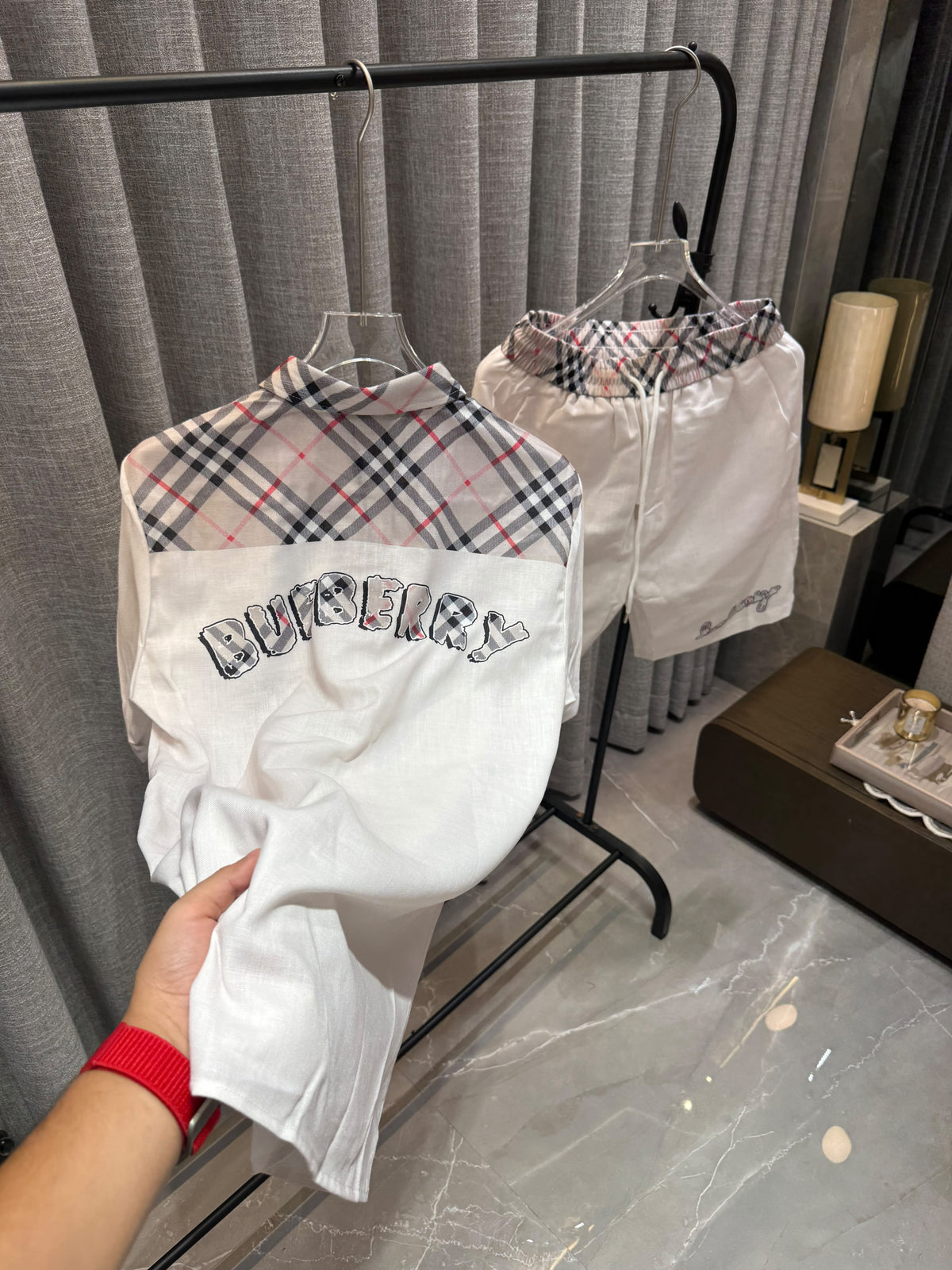 Burberry London Premium Linen Hunting Cord Set for Men