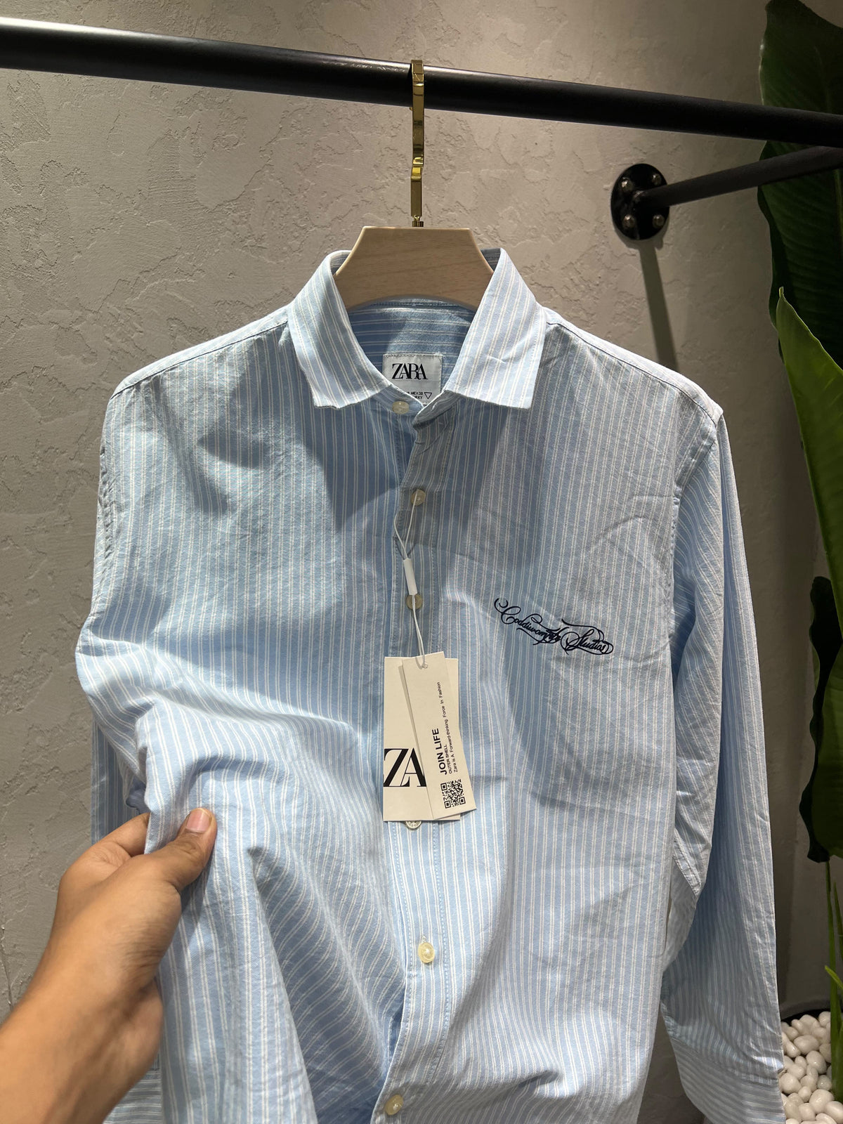 ZARA Front & Back Printed Shirt – Premium Imported Cotton Lycra Boxy Fit