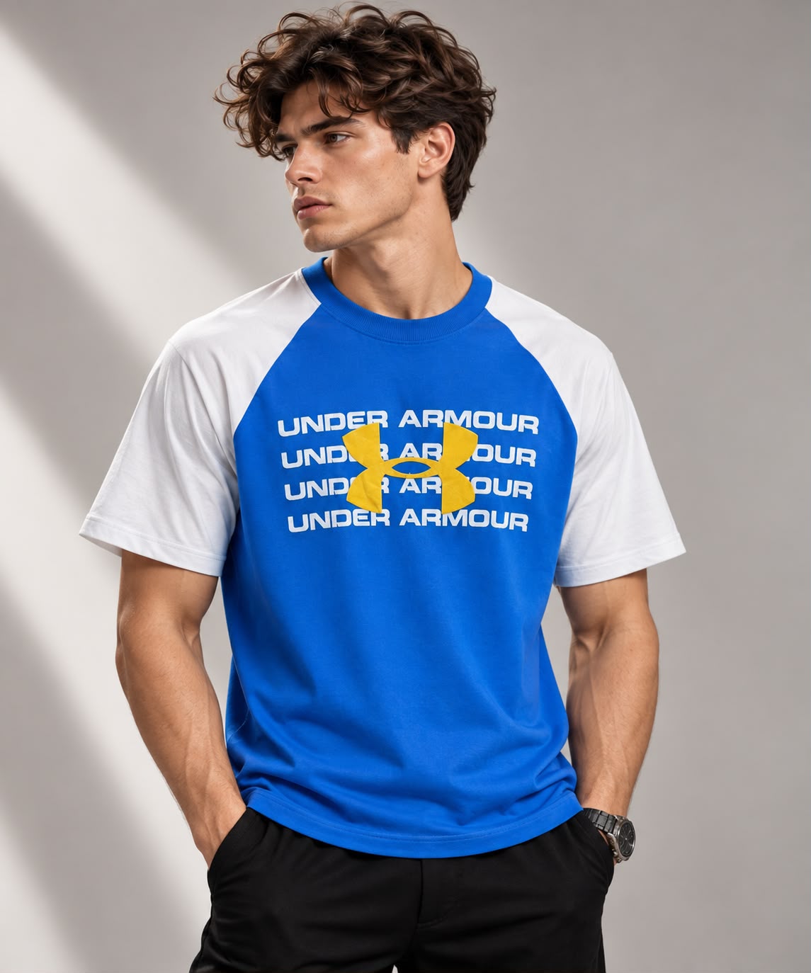 Under Armour Classics Round Neck T-Shirt – Premium Cotton Lycra Gym Tee