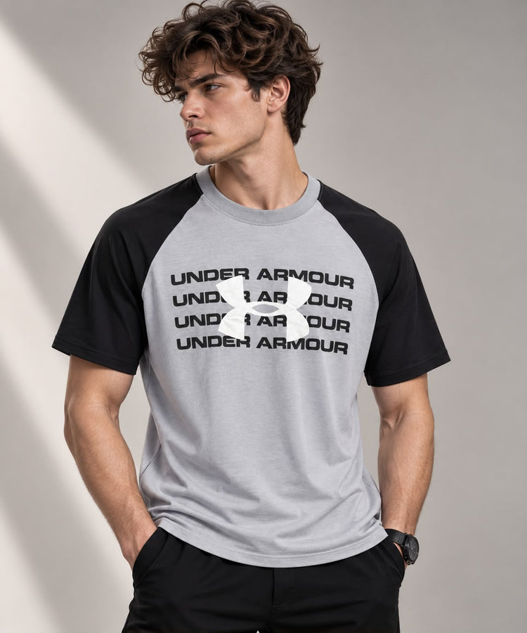 Under Armour Classics Round Neck T-Shirt – Premium Cotton Lycra Gym Tee