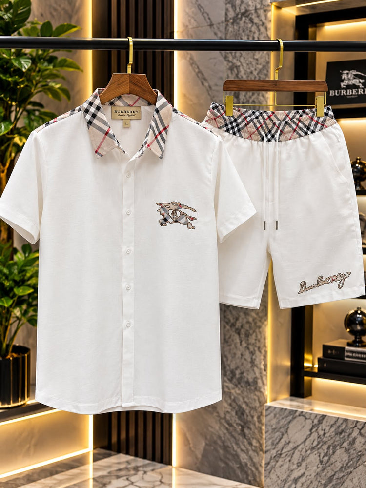 Burberry London Premium Linen Hunting Cord Set for Men