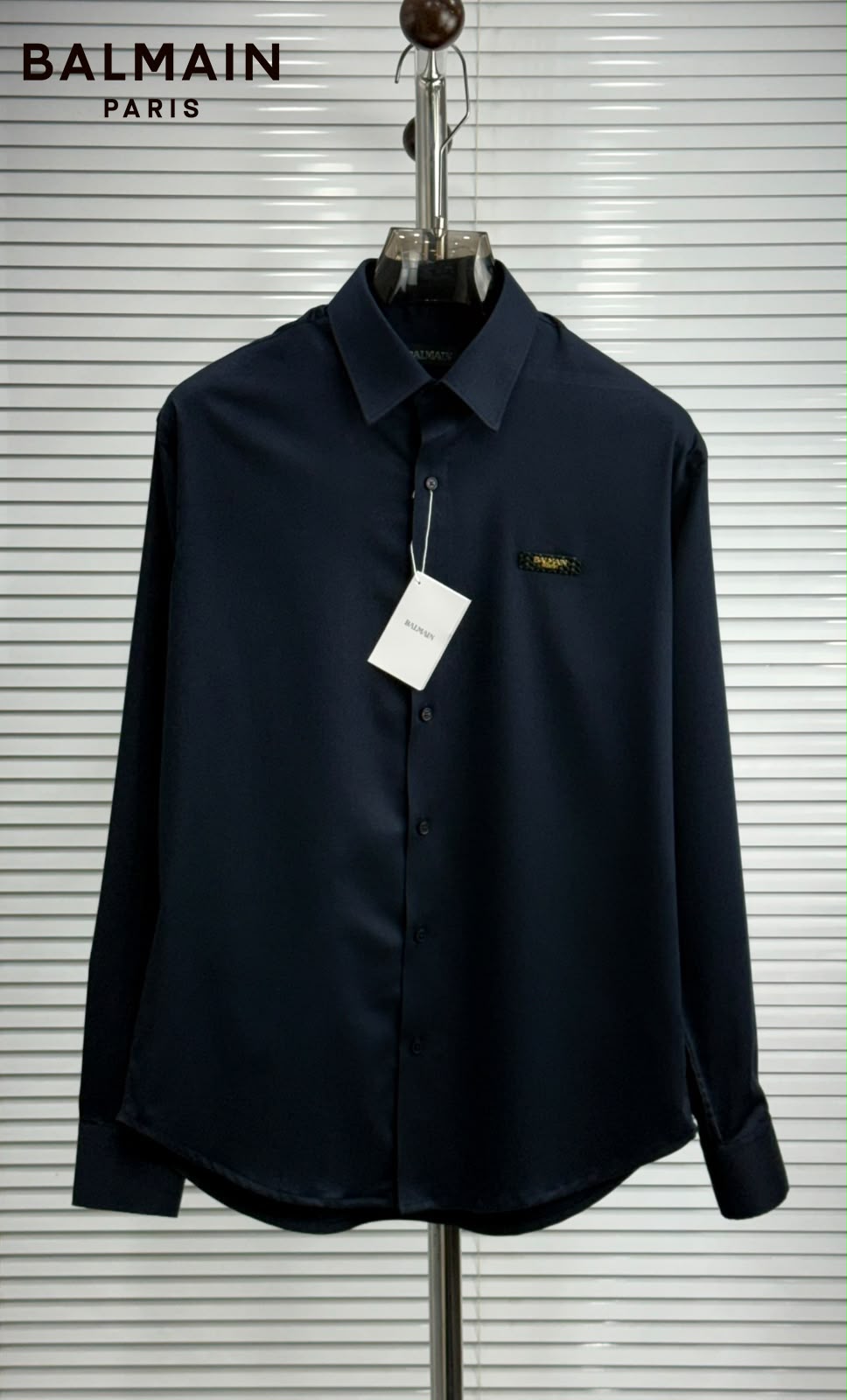 Balmain Patch Printed Premium Shirt for Men – Ghiza Cotton Lycra