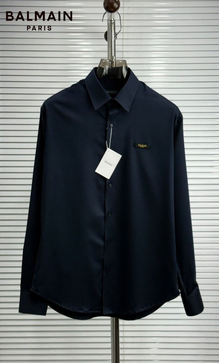 Balmain Patch Printed Premium Shirt for Men – Ghiza Cotton Lycra