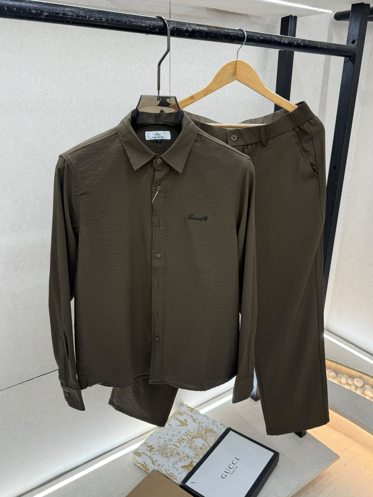 Lacoste Premium Linen Shirt & Pant Combo for Men. Product Code: 5012