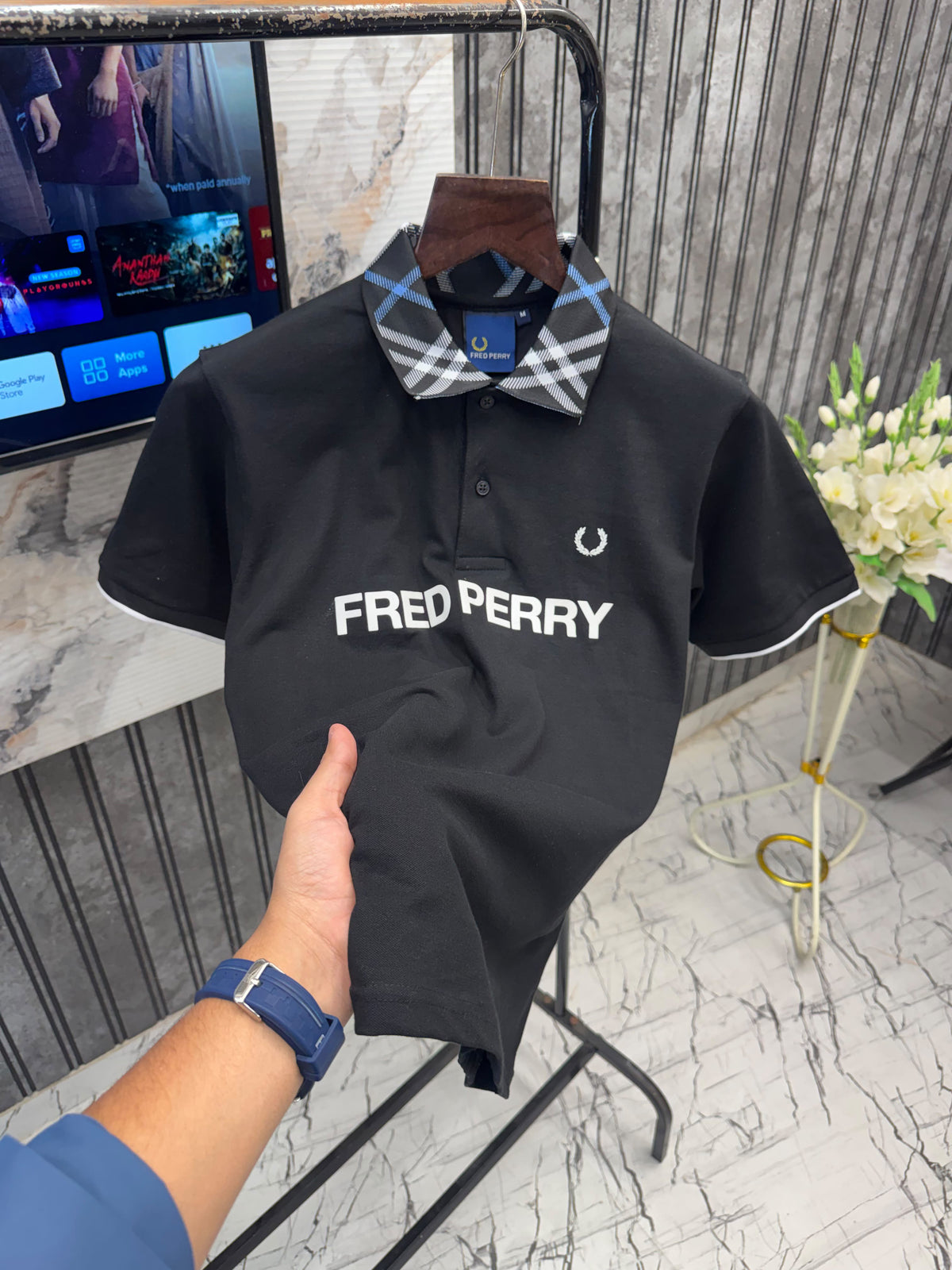 Fred Perry Premium Polo Neck T-Shirt – Imported Matty Cotton Lycra