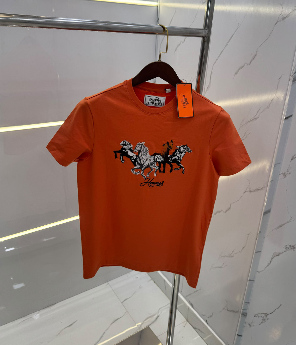 Hermès Classic T-Shirt for Men – Premium Cotton Lycra