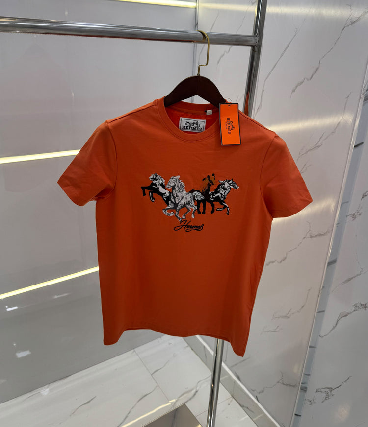Hermès Classic T-Shirt for Men – Premium Cotton Lycra
