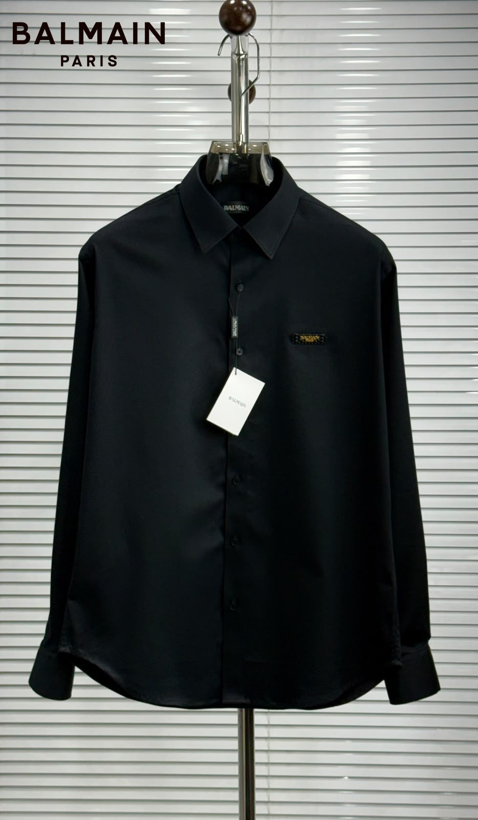 Balmain Patch Printed Premium Shirt for Men – Ghiza Cotton Lycra