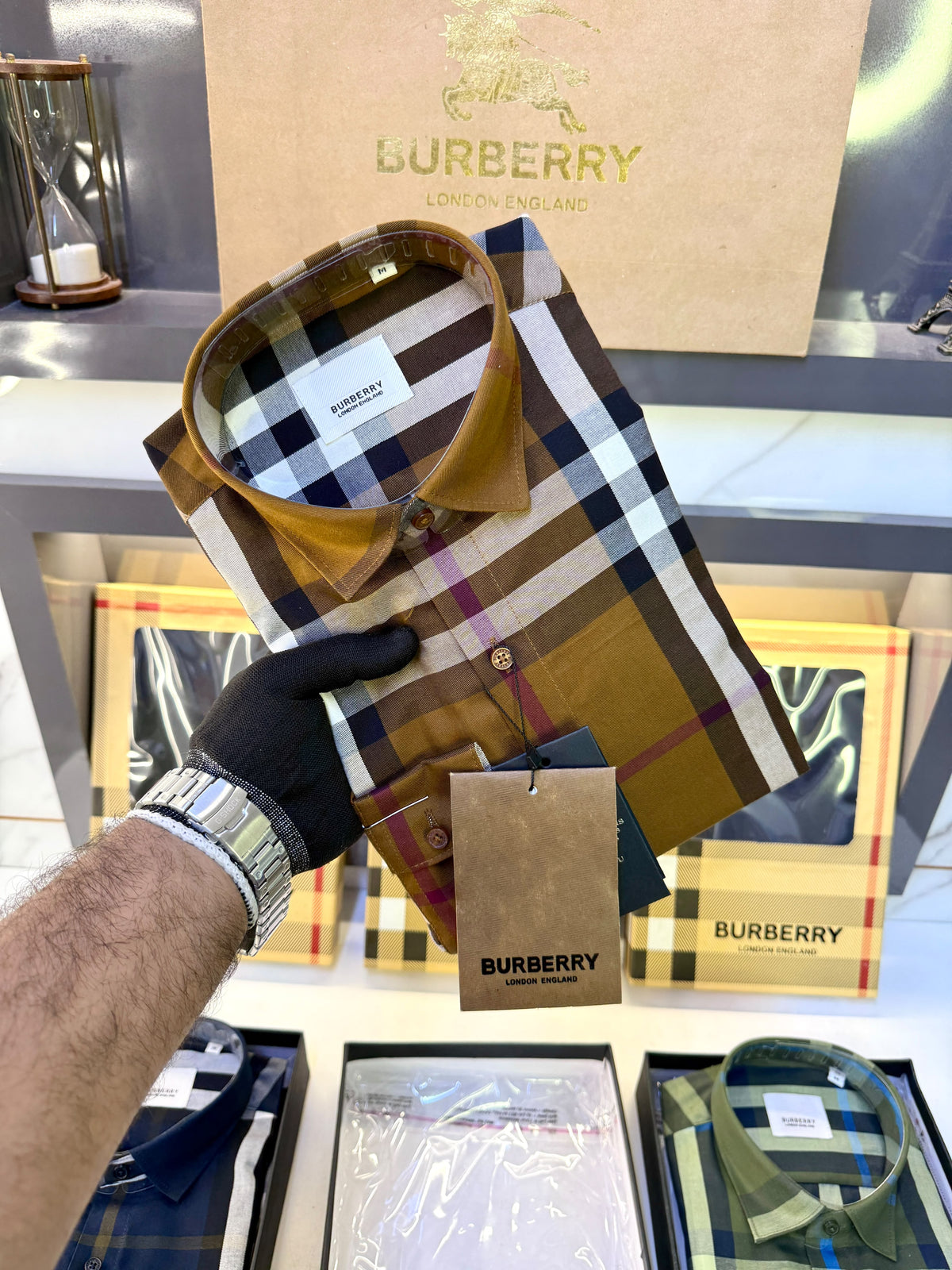 Burberry Checks Premium Shirt for Men – Standard Fit with Brand Box  Product Code: 3661