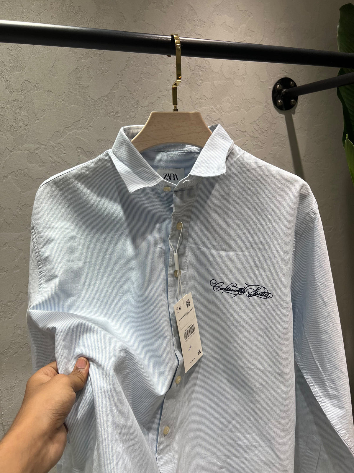 ZARA Front & Back Printed Shirt – Premium Imported Cotton Lycra Boxy Fit