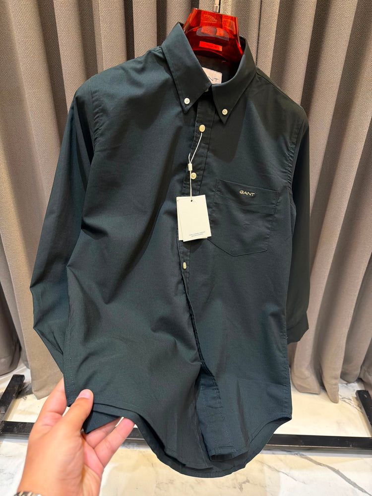 GANT Side Pocket Embroidered Shirt for Men – Premium Oxford Cotton