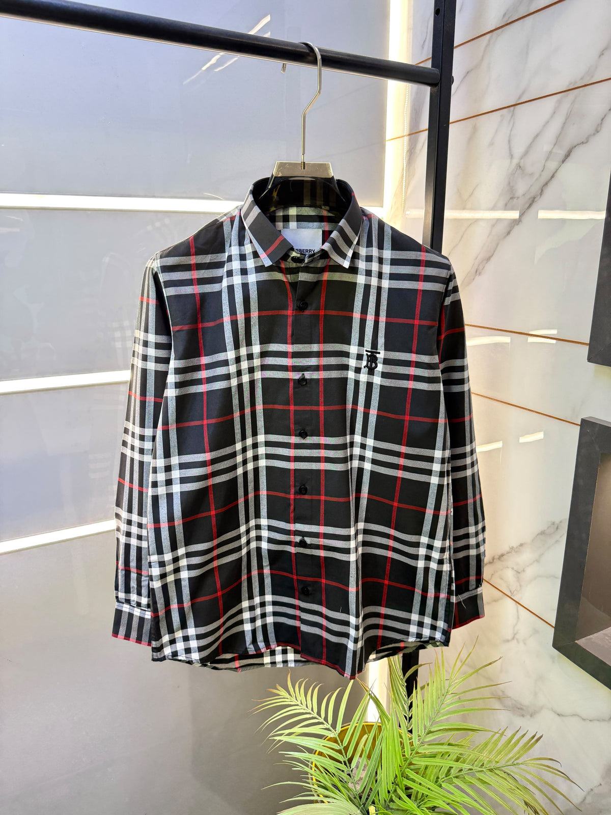 Burberry Checks Premium Shirt for Men – Standard Fit with Box & Carry Bag