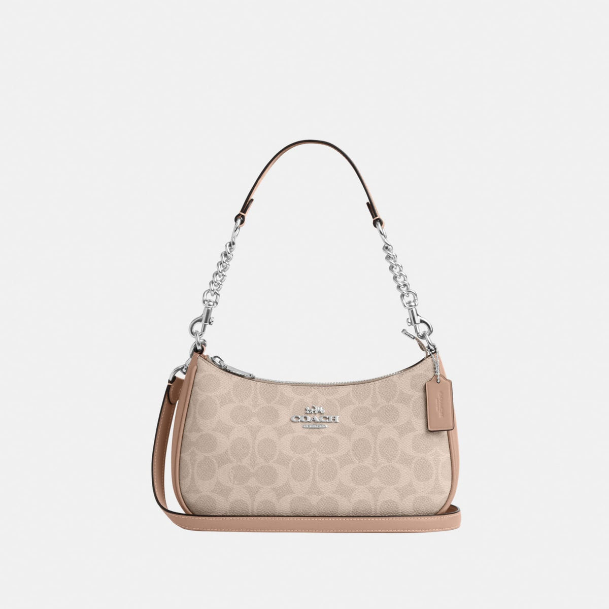 Coach Teri Premium Shoulder Bag with Box, Dust Bag & Dual Belts