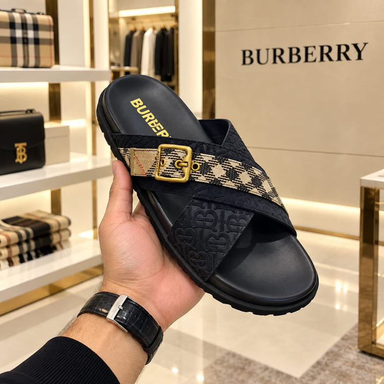 Burberry Cross Luxury Monogram Premium Slide