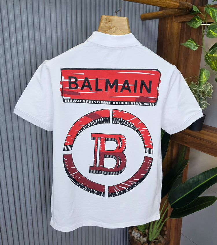 BALMAIN Premium Polo T-Shirt for Men – 260 GSM Cotton Mattie Product Code: T14