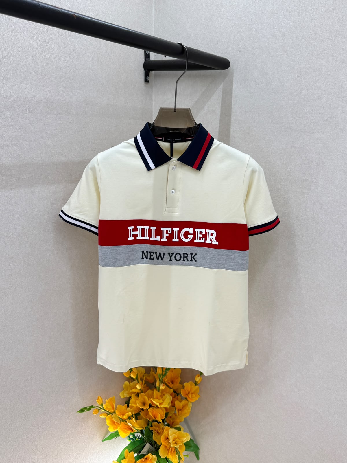 Tommy Hilfiger Premium Polo Neck T-Shirt for Men – Soft Matty Cotton