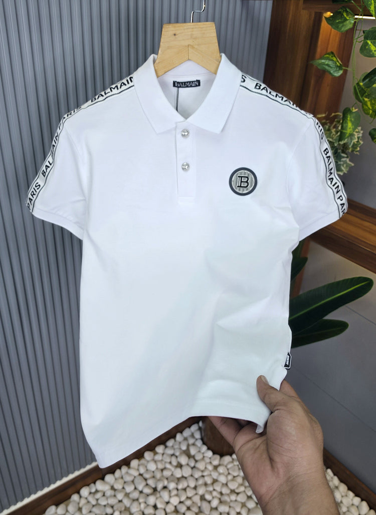 BALMAIN Premium Polo T-Shirt for Men – 260 GSM Cotton Mattie Product Code: T14