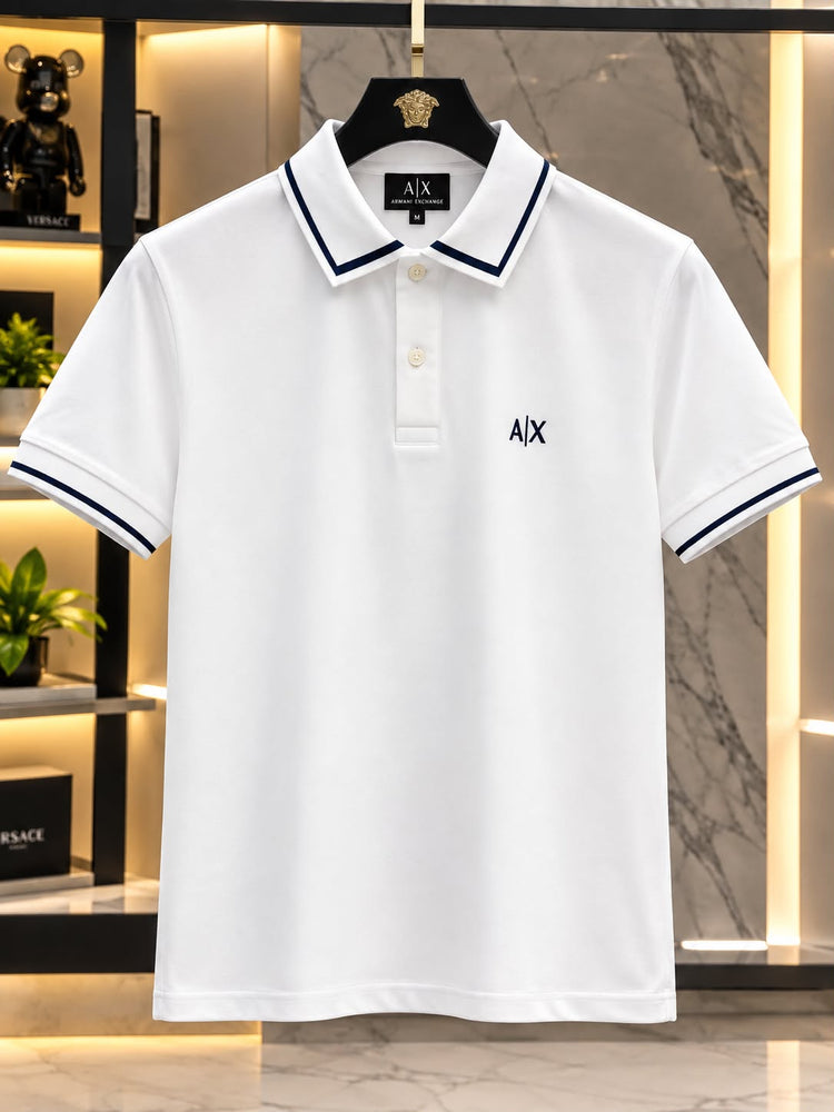 Armani Premium Polo Neck T-Shirt for Men – Imported Matty Cotton Lycra