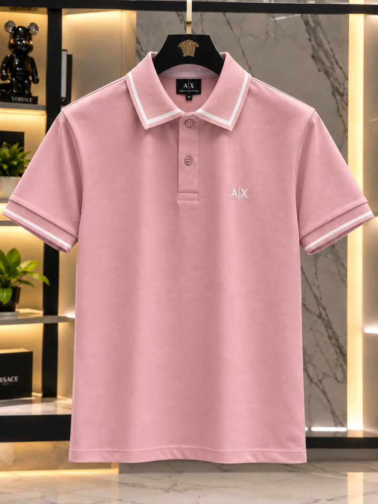 Armani Premium Polo Neck T-Shirt for Men – Imported Matty Cotton Lycra