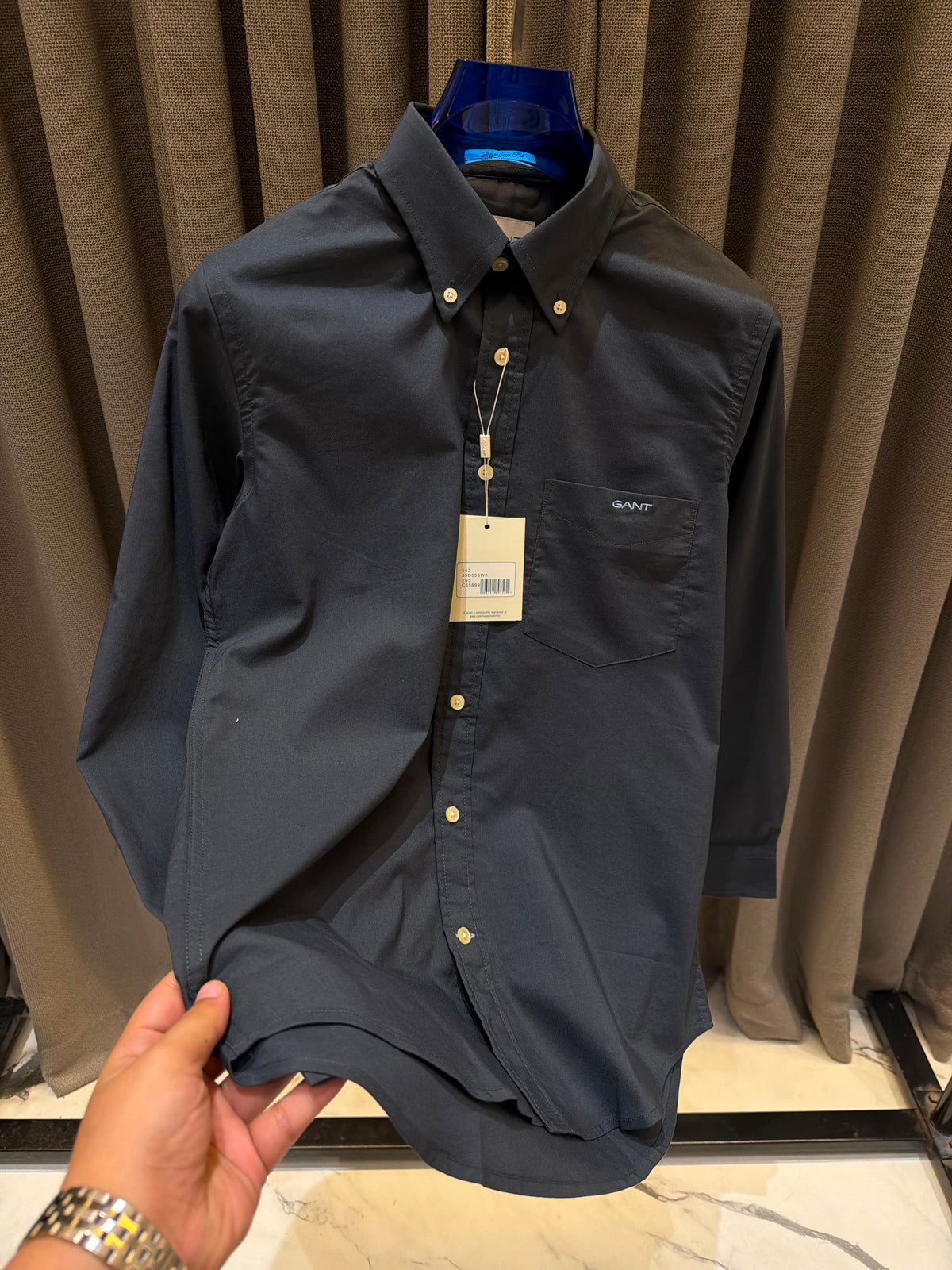GANT Side Pocket Embroidered Shirt for Men – Premium Oxford Cotton