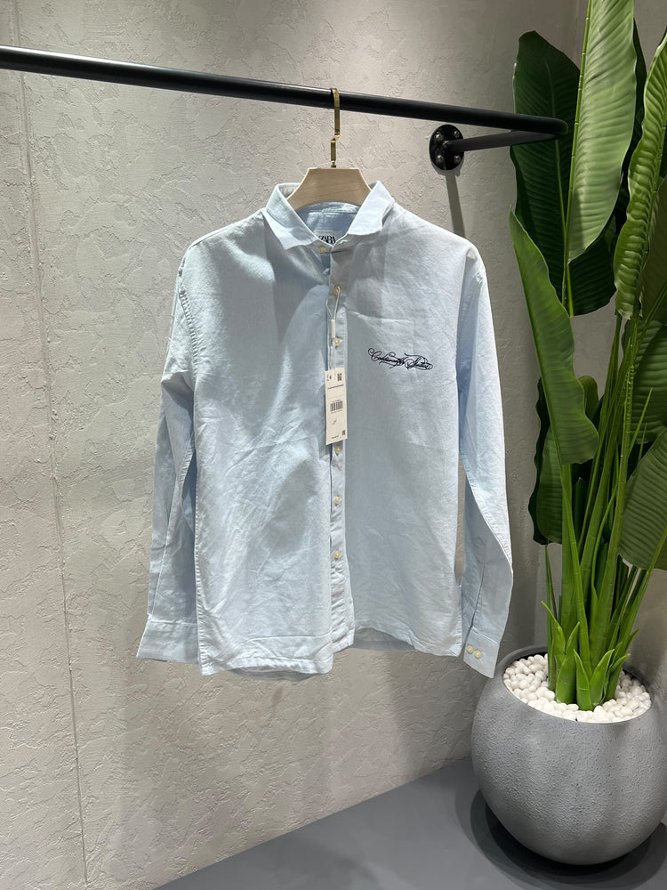 ZARA Front & Back Printed Shirt – Premium Imported Cotton Lycra Boxy Fit