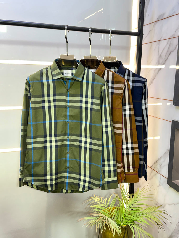 Burberry Checks Premium Shirt for Men – Standard Fit with Brand Box  Product Code: 3661