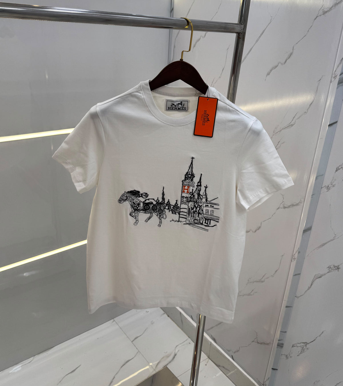 Hermès Classic T-Shirt for Men – Premium Cotton Lycra