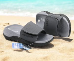 Skechers Go Recovery Adjust Premium Slides – White & Black