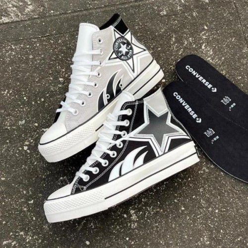 Converse Chuck Taylor All Star Lift High racer sneakers grey/black