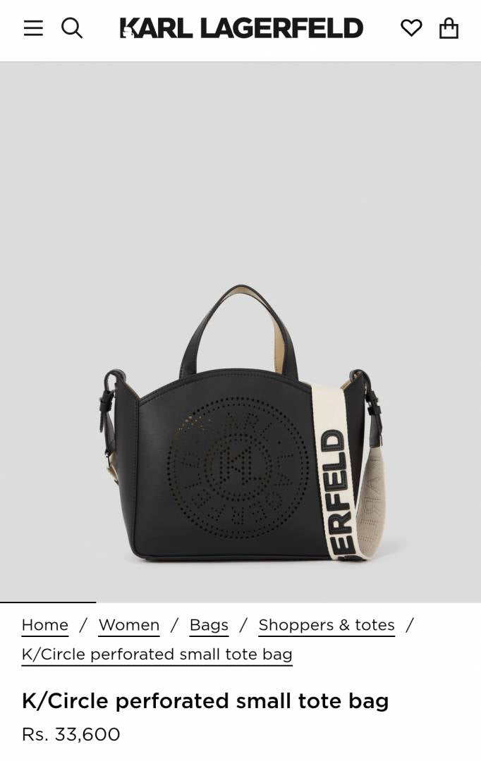 Karl Lagerfeld K/Circle Ikon Tote Bag with Shoulder Strap & Dust Bag