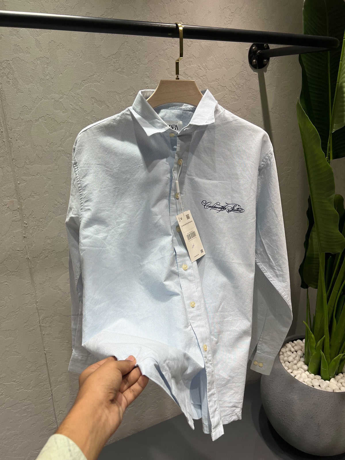ZARA Front & Back Printed Shirt – Premium Imported Cotton Lycra Boxy Fit
